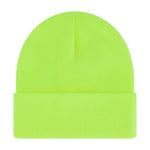 Elowel Beanie Hats for Men and Women - 100% Acrylic Thick Thermal Knit Skull Beanie Winter Hat - Unisex Cuffed Plain Fluorescent Beanie Hat