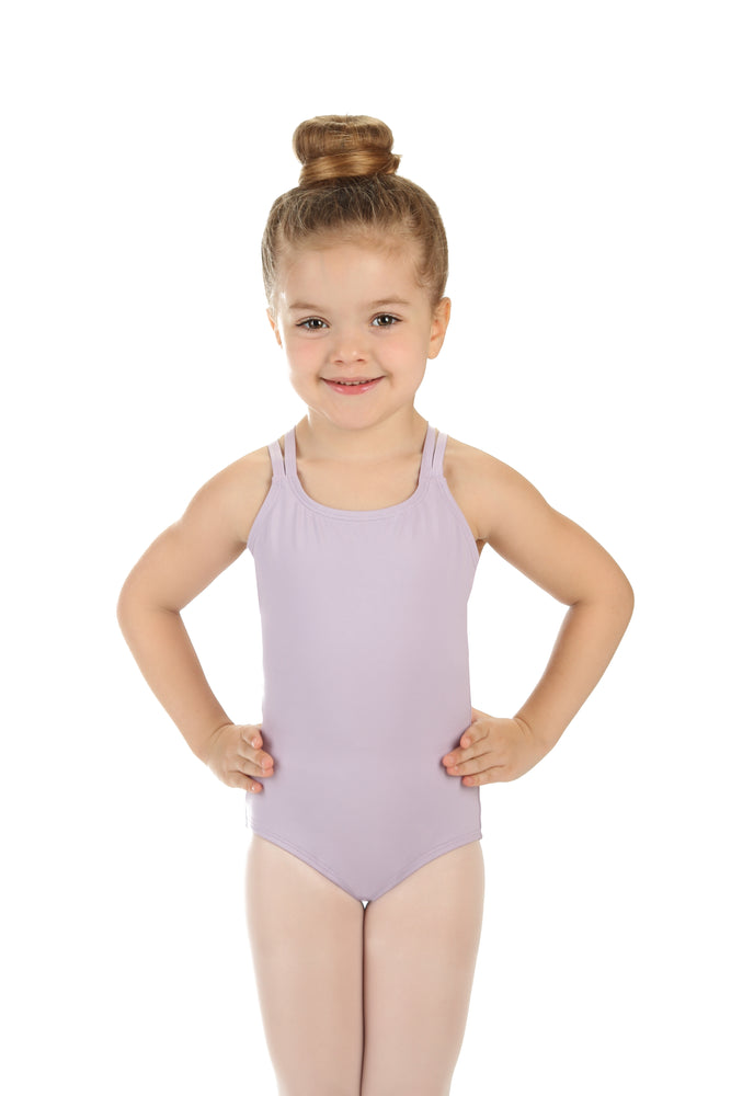 Elowel Kids Girls' Double Strap Camisole Leotard (Size 2-14 Years) Lavender